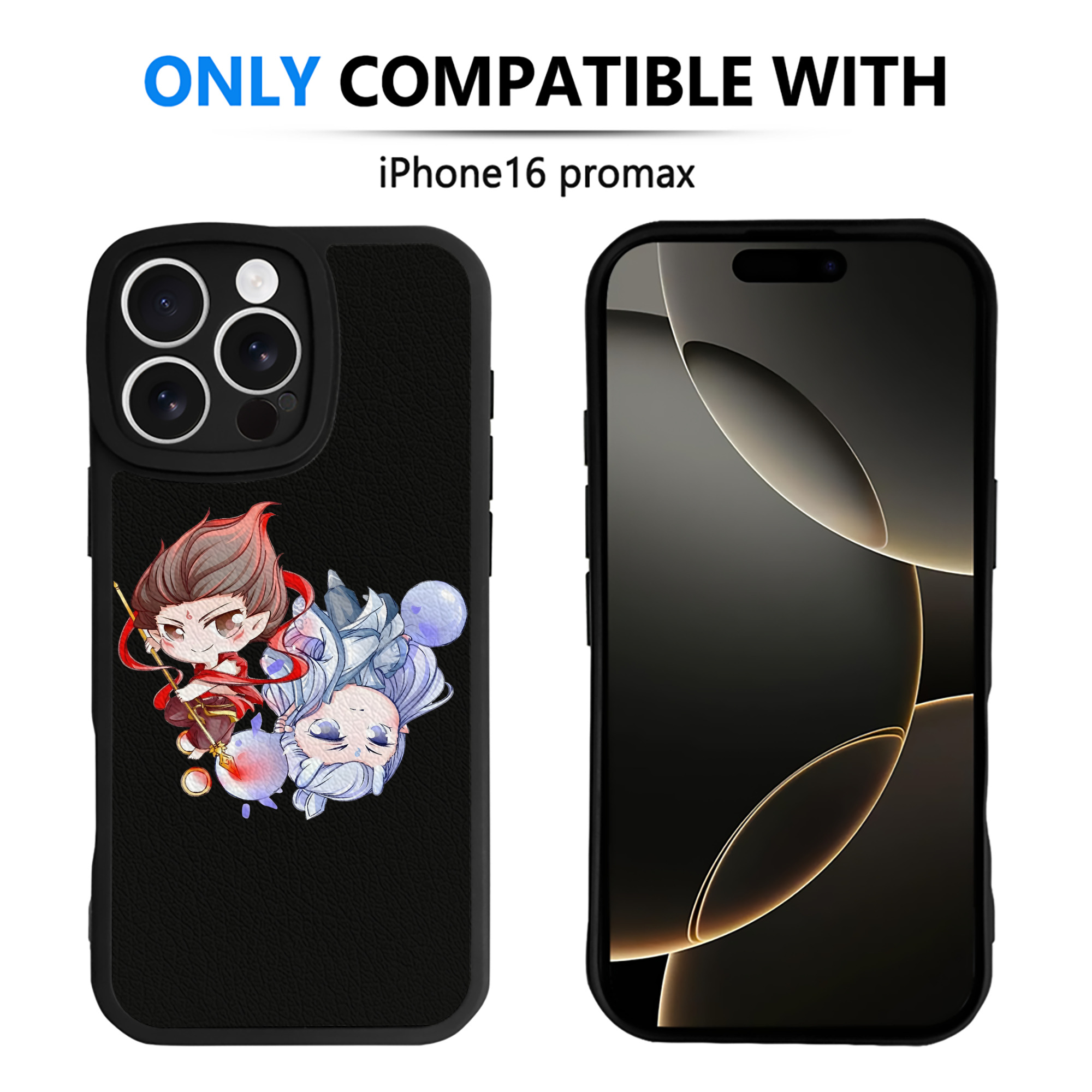 （画像用） Ne Zha 2 ナタ 魔童の大暴れ 【iPhone 16シリーズ対応】シリコンスマホケース（レザー調） 材質：シリコン